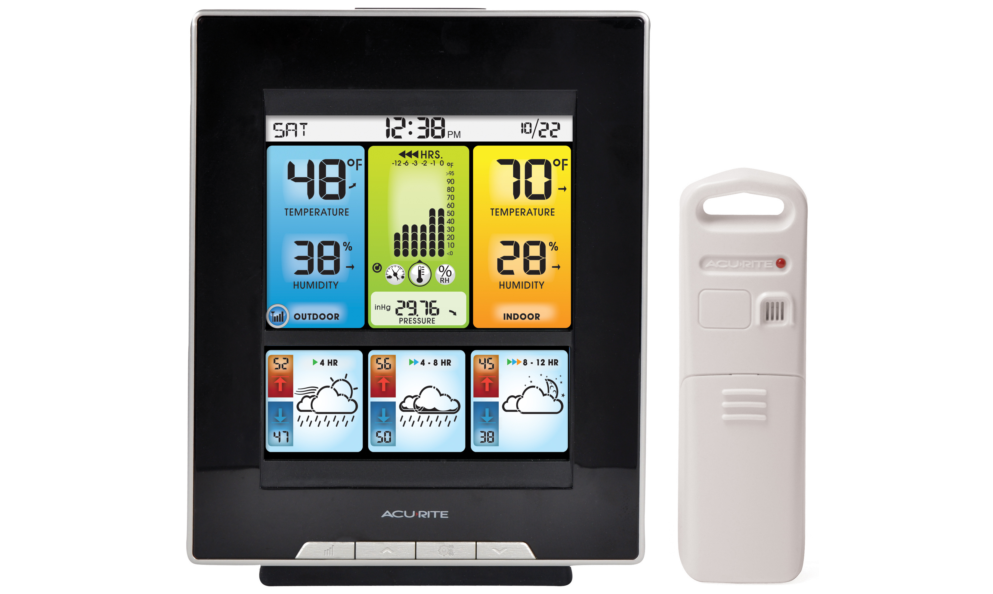 Color Weather Station with Morning, Noon & Night Forecast