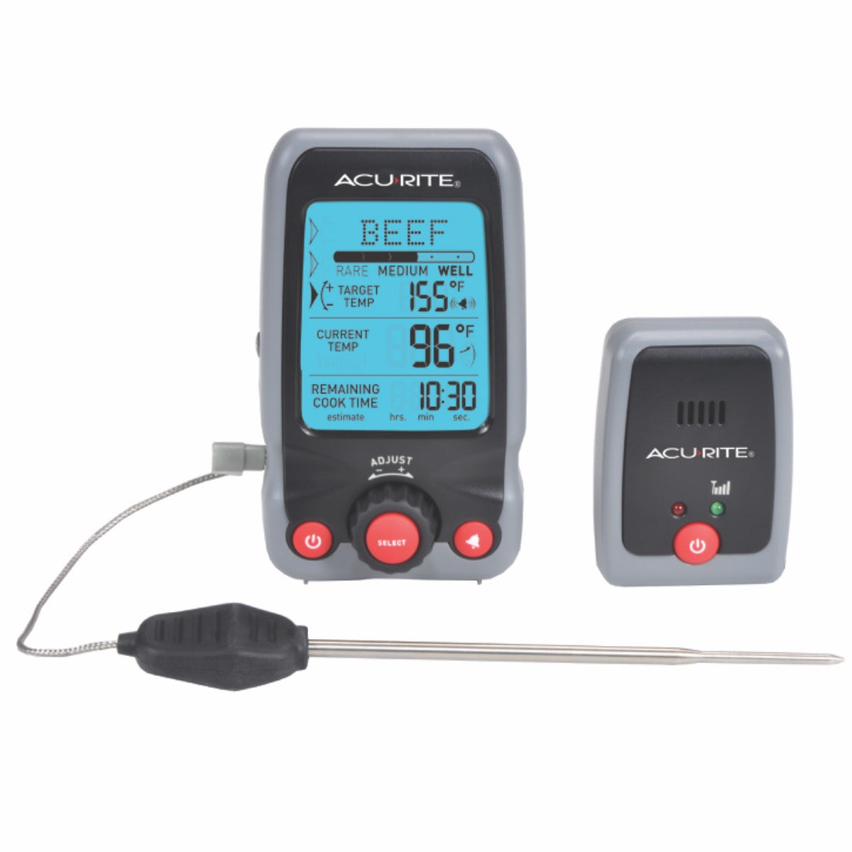 Digital Color Weather Station with Digital Meat Thermometer & Timer with Pager