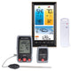 Digital Color Weather Station with Digital Meat Thermometer & Timer with Pager