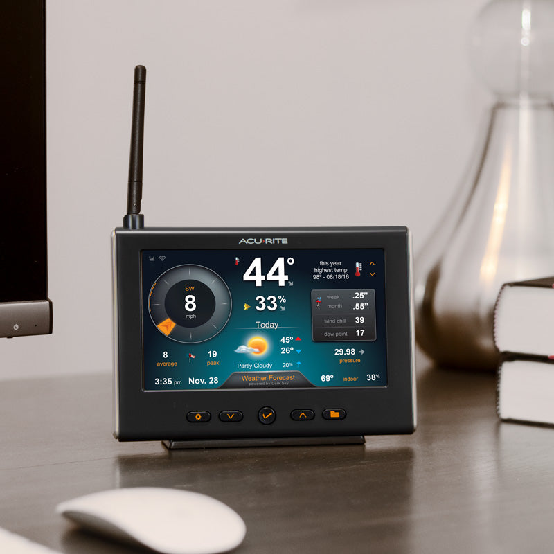 AcuRite Iris (5-in-1) High-Definition Display with Wi-Fi Connection to Weather Underground and Lightning Detection Option