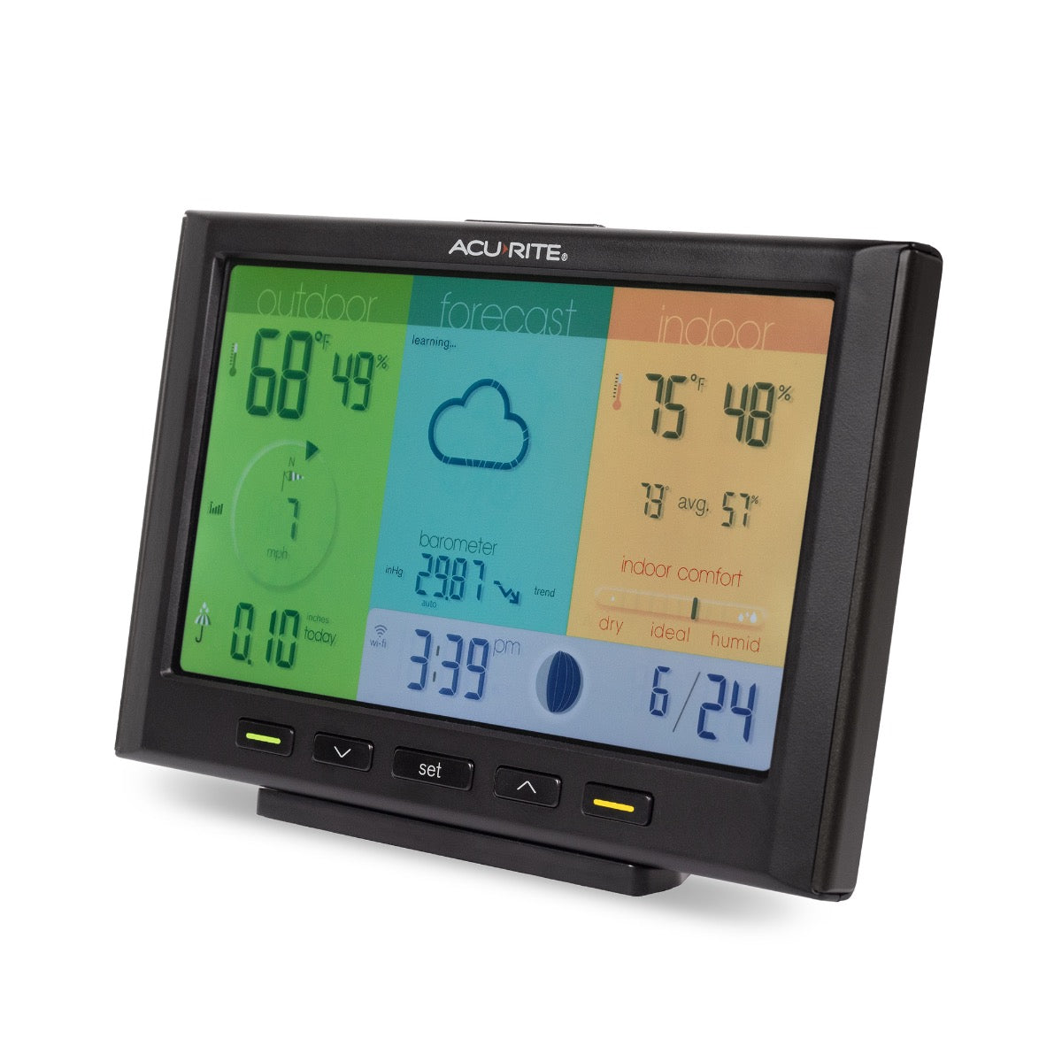 AcuRite Iris® Direct-to-Wi-Fi Color Display for Remote Monitoring- Angle