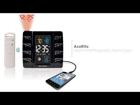 AcuRite Intelli-Time Projection Clock with USB Charger 13020