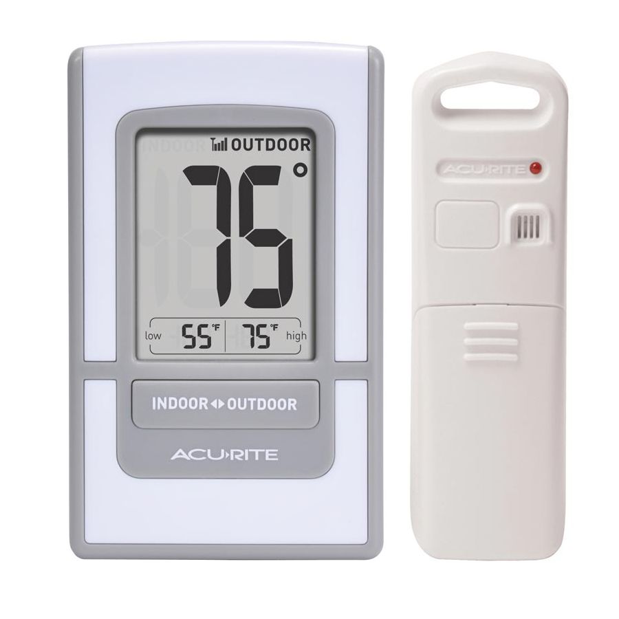 4.5" Silver Digital Outdoor Thermometer