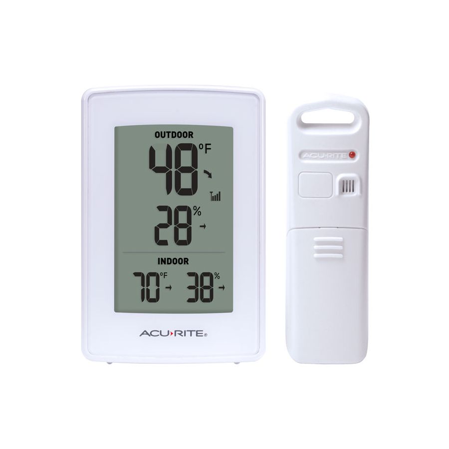 AcuRite Digital Wired Indoor White Thermometer