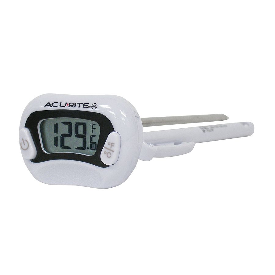 Digital Cooking Thermometer with Stainless steel Probe and Pot