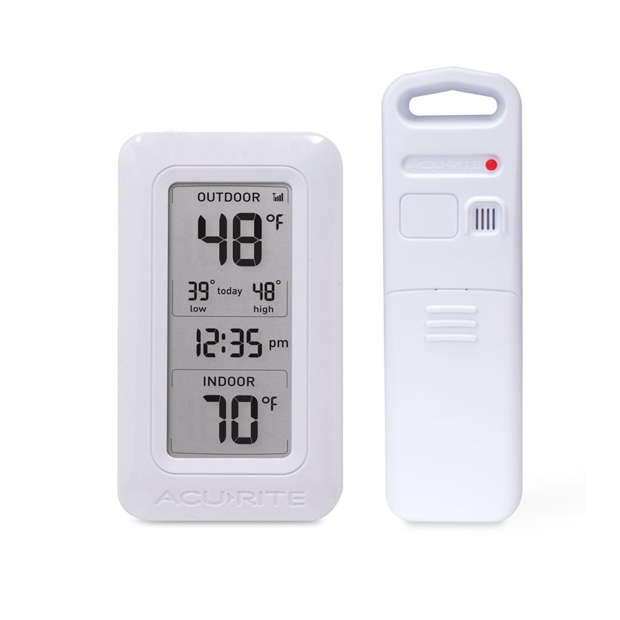 AcuRite Digital Wireless Indoor or Outdoor Black Thermometer with
