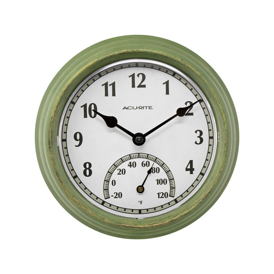 8.5 Outdoor Clock with Thermometer – Clocks