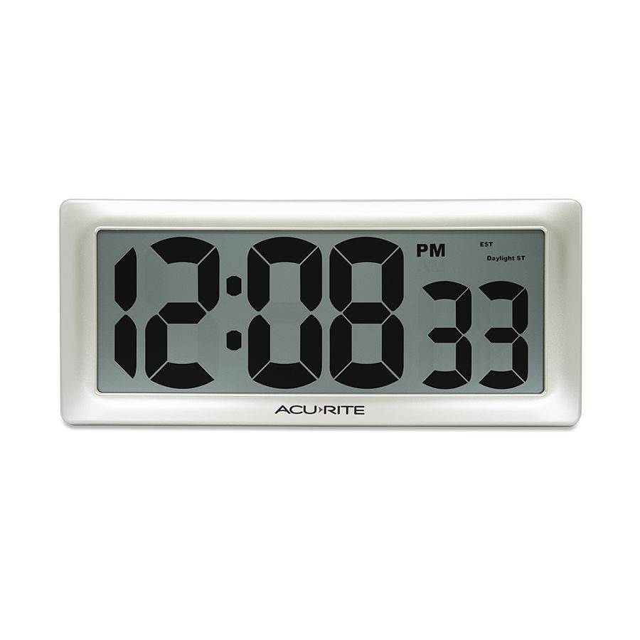 13.5” Large Digital Indoor Wall Clock with Intelli-Time Technology - Clocks  | AcuRite Weather