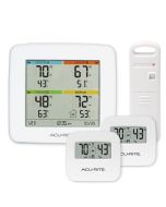 AcuRite Wireless Digital Thermometer for Indoor and Outdoor Temperature  with Clock White/Black 00835SBL - Best Buy