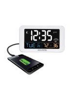 AcuRite digital alarm clock with USB charger