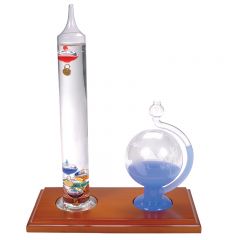 Glass Galileo Thermometer with Globe Storm Glass - AcuRite Weather Monitoring Devices