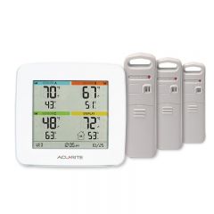  Temperature and Humidity Multi-Sensor Station with 3 Indoor Outdoor Sensors - AcuRite Weather Monitoring Devices