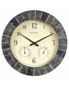 AcuRite slate clock with temperature and humidity