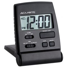 AcuRite travel alarm clock with snooze button