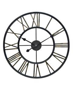 AcuRite 9-in. Indoor/Outdoor Double-Sided Hanging Clock with 360° Spin  Functionality, Iron Metal Frame and Thermometer 75140M - The Home Depot