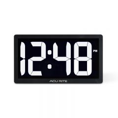 10-inch LED White Digital Clock with Auto-Dimming Brightness - AcuRite Clocks