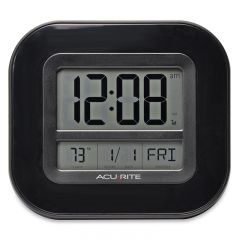 Indoor Atomic Digital Wall Clock with Thermometer