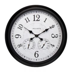 AcuRite 24 inch outdoor clock with temperature and humidity