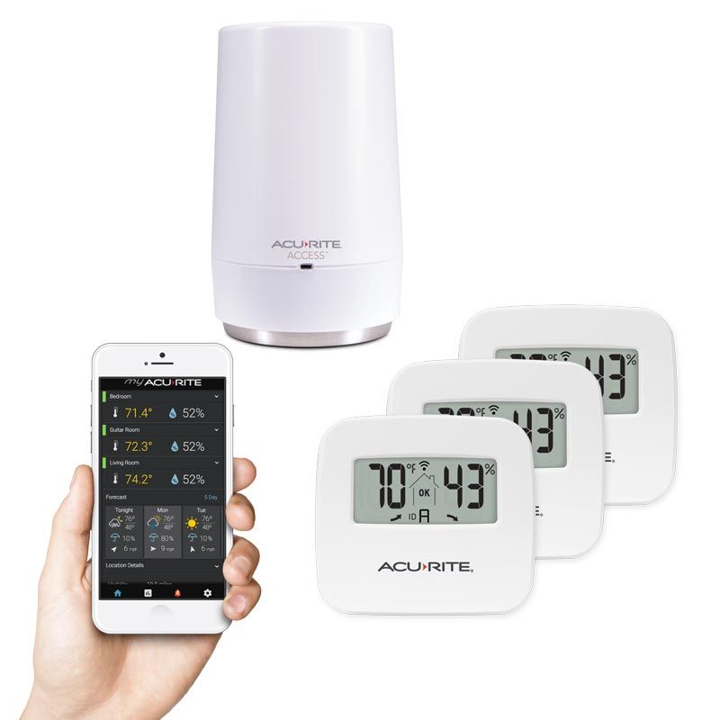 3 Sensor Indoor Temperature And Humidity Smart Home Environment System With My Acurite