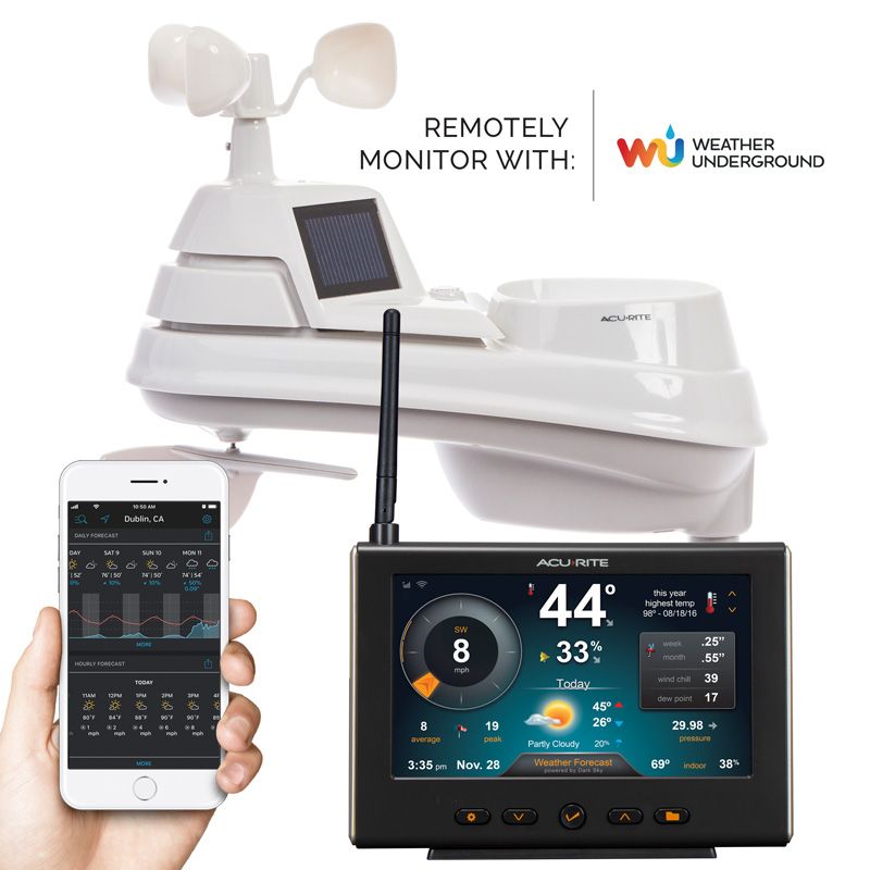 High-Definition 5-in-1 Weather Station with Wi-Fi to Weather Underground