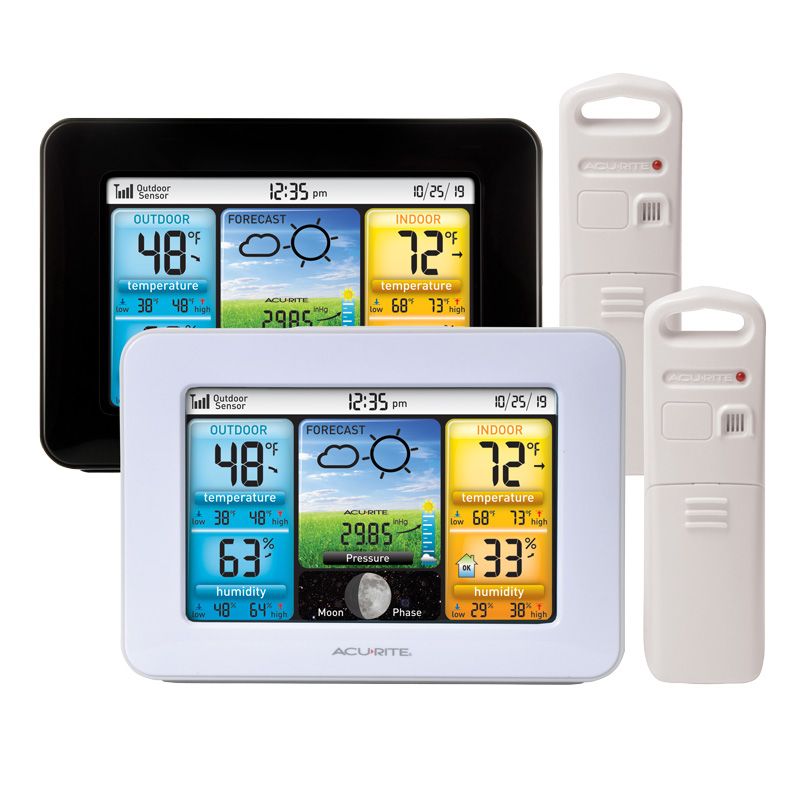 AcuRite Wireless Weather Station with Forecast, Indoor/Outdoor Temperature  and Atomic Clock, Country Home Products