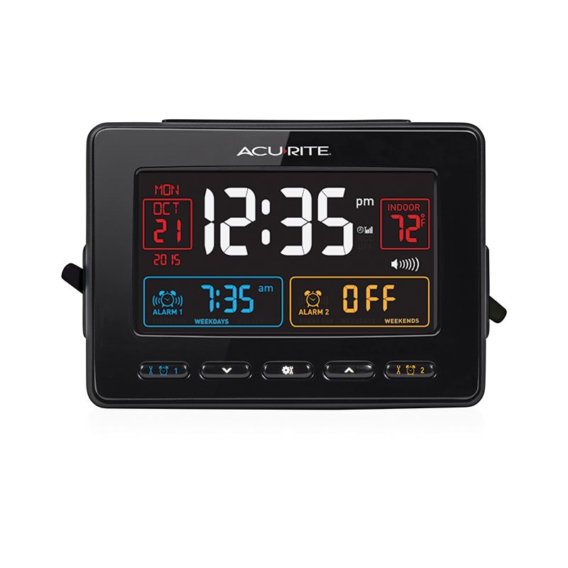 Atomic Clock with USB Charger & Dual Alarm - Clocks | AcuRite Weather