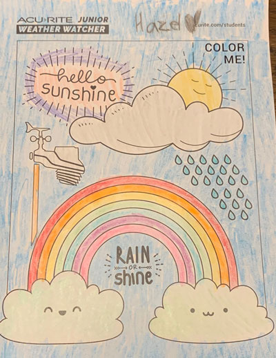 AcuRite Junior Weather Watcher weather station coloring page