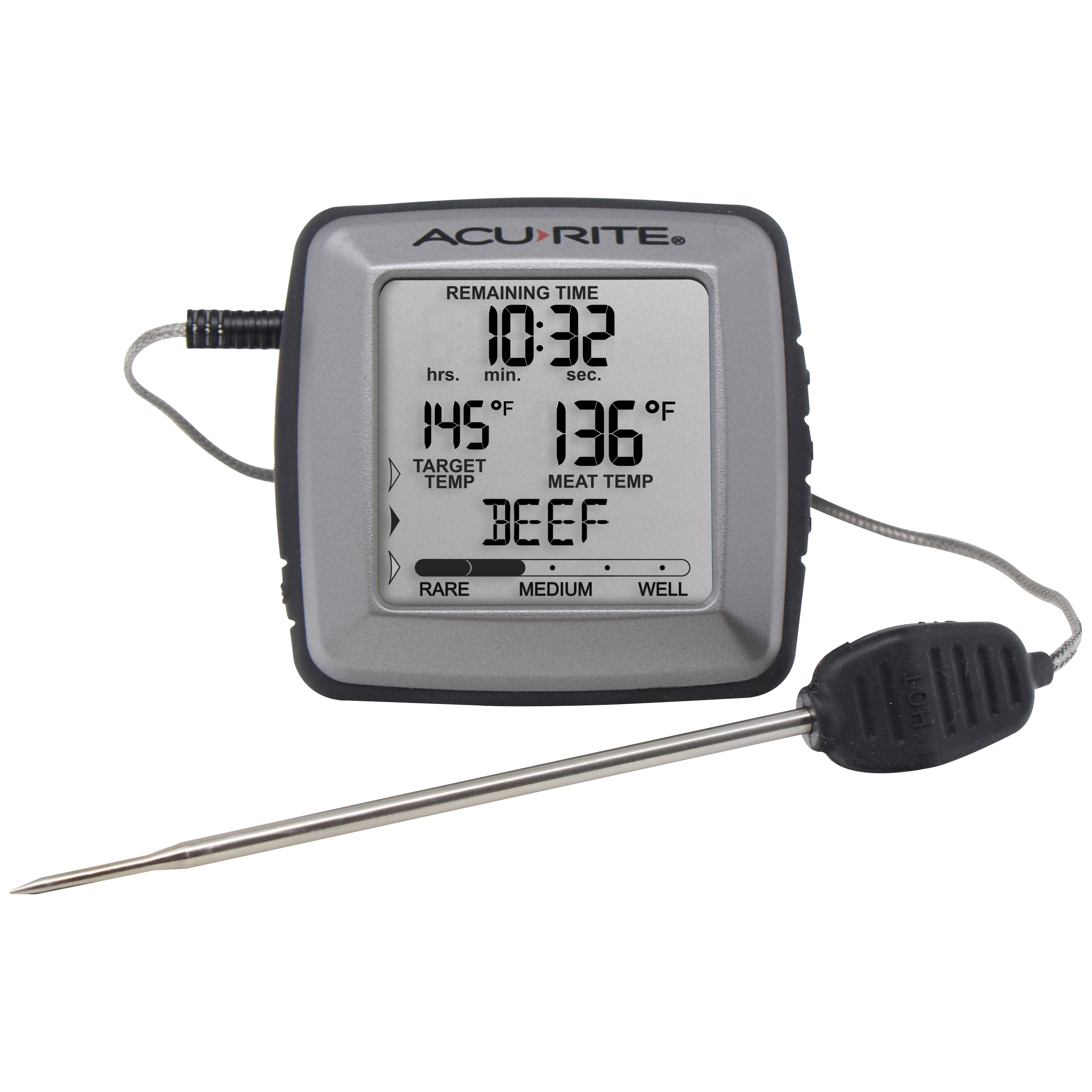 Digital Meat thermometer with Time Left to Cook