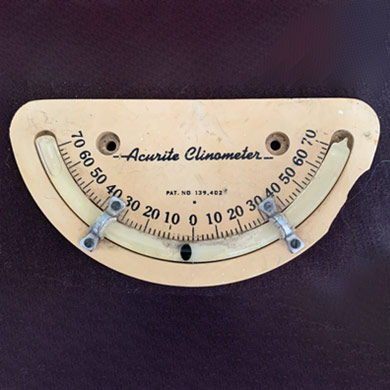 Vintage AcuRite Clinometer. Image credit: eBay.