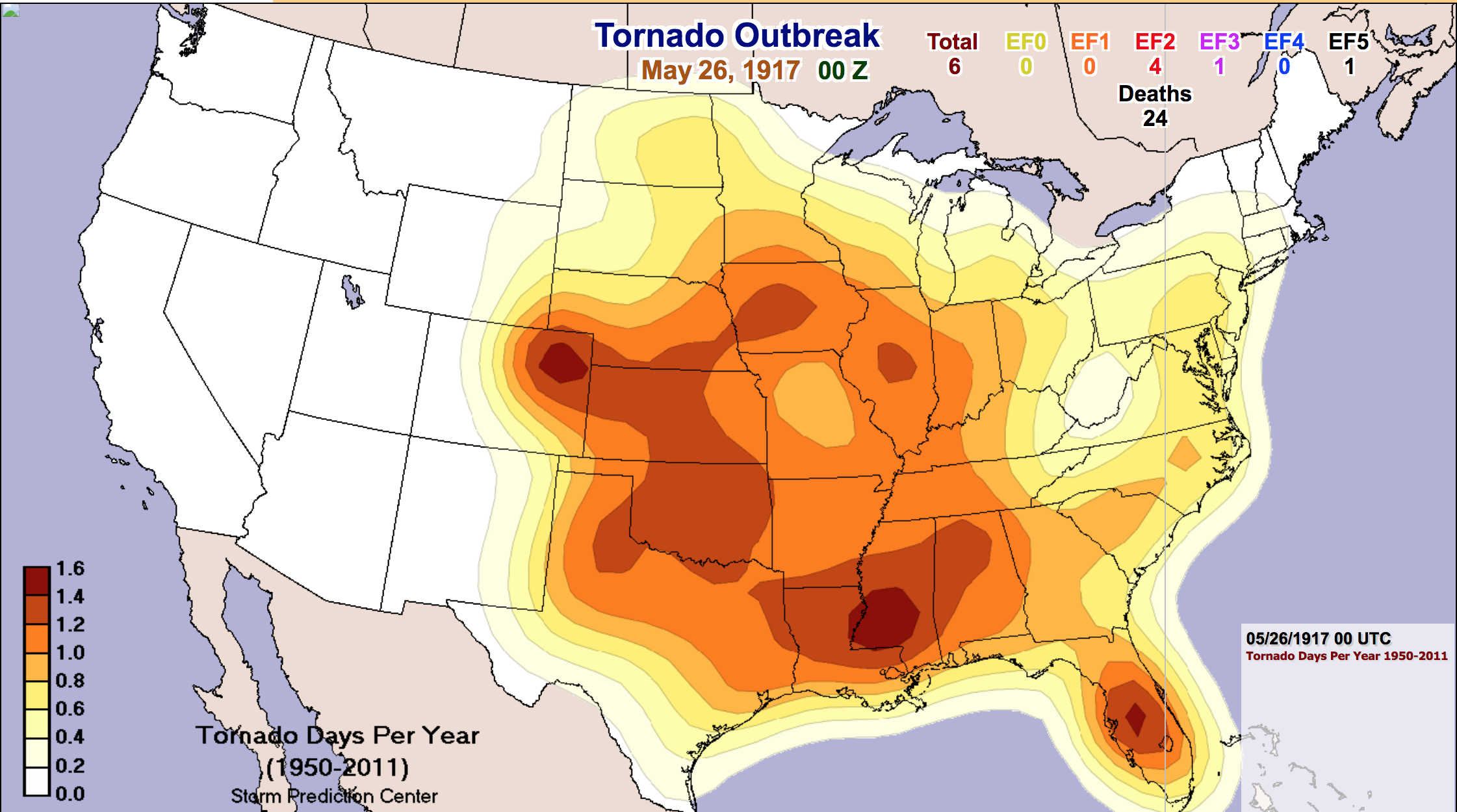 Tornado Season Map